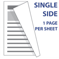 Black and White Copies single side print showing 1 page per sheet on 80 gsm copy paper. Ideal for clear black printing in office or home use.