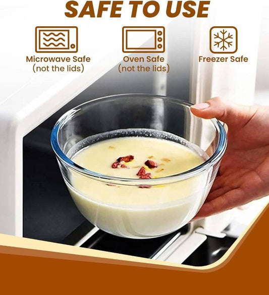 Borosilicate Glass Salad Bowl Set