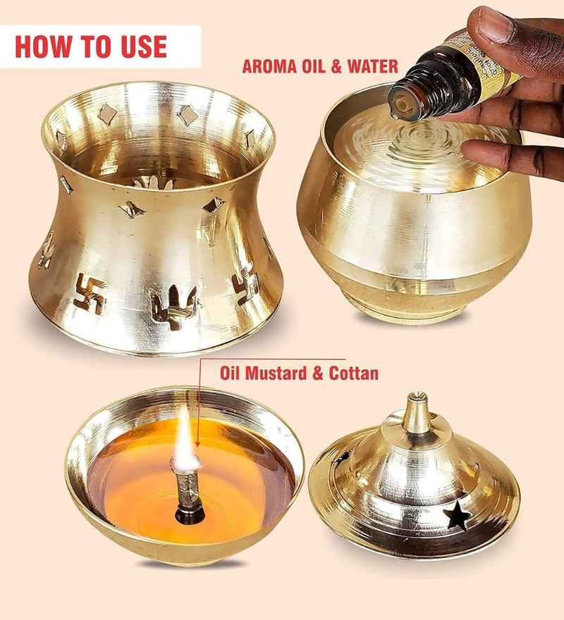 Brass Aroma Incense Burner  Bamagate.com