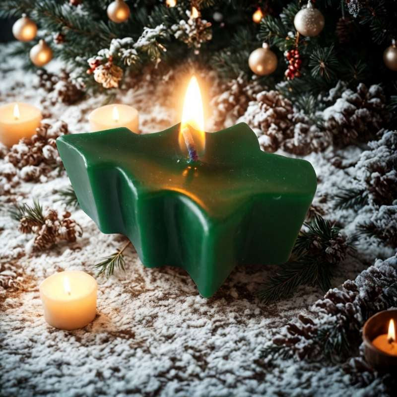 Scented Green Christmas Tree Candle