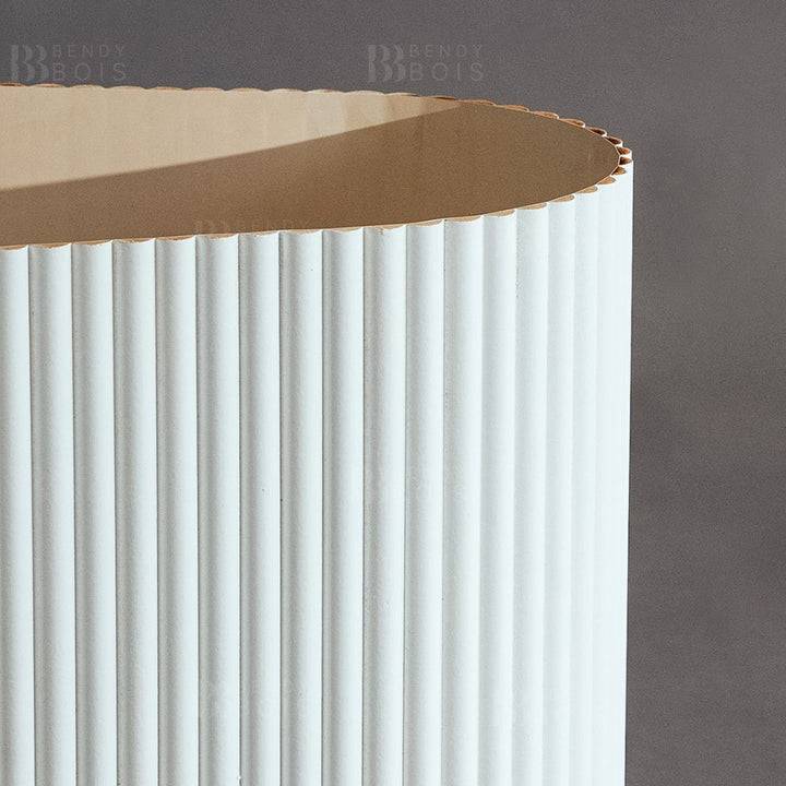 Close-up of Chef Hat 9'' Cardboard 10 PCS showing detailed pleated texture and durable cardboard construction for food service uniforms.