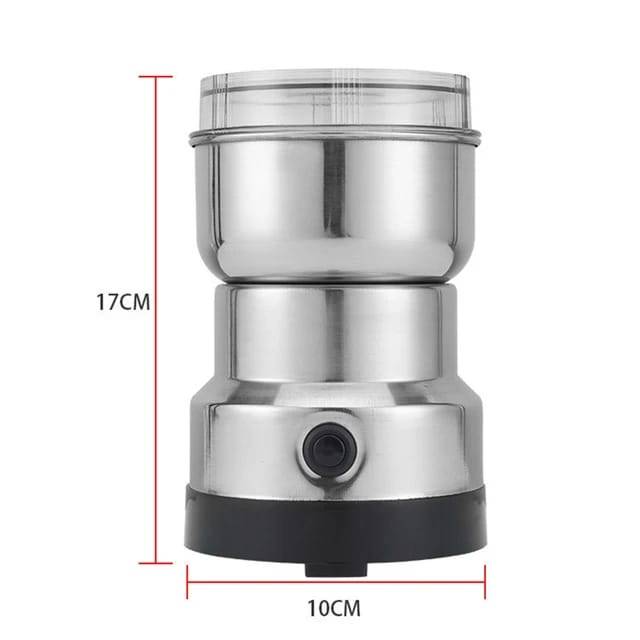 Mini Electric Grinder for spices and coffee with stainless steel body, 17cm height and 10cm width. Ideal kitchen appliance in Sri Lanka.