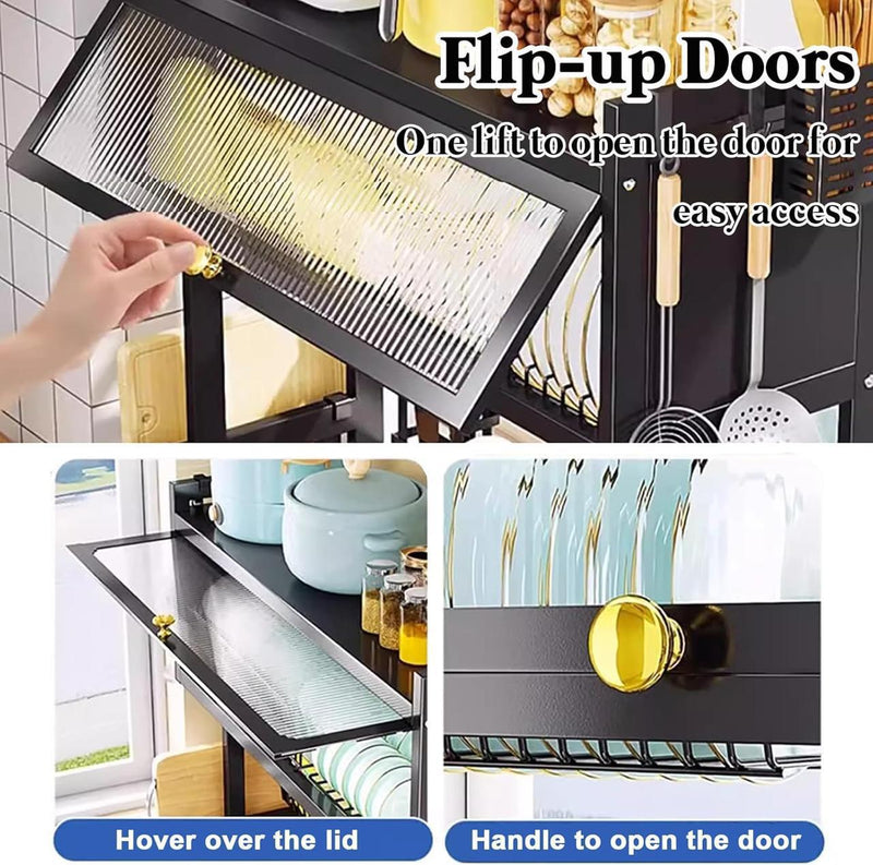Kitchen Over-the-Sink Dish Drying Rack with Door