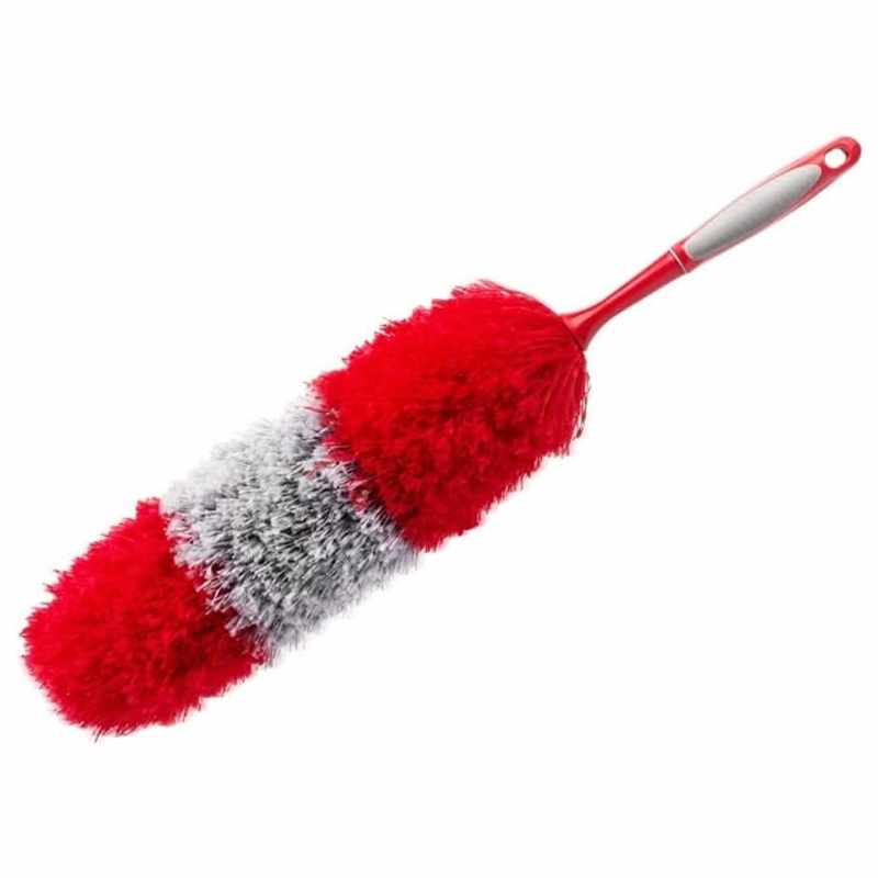 LIAO Cleaning Duster 60 cm with red and grey microfiber head for efficient dust removal. Ideal for household cleaning in Sri Lanka.