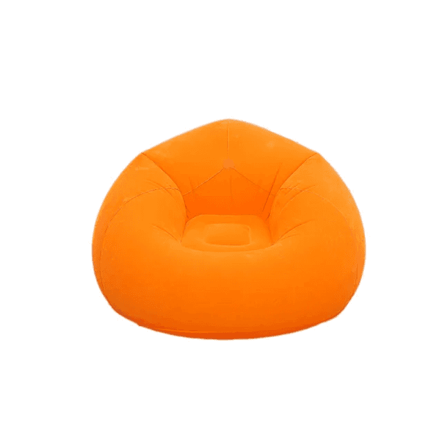 Bright orange Portable Inflatable Chair with ergonomic design for lounging. Discover inflatable chair prices at Bamagate.com.