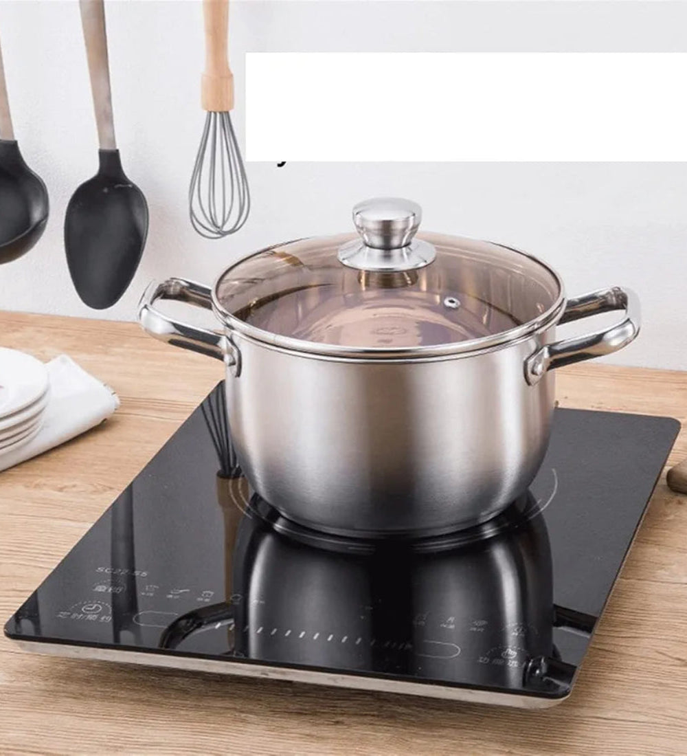 Stainless Steel Stockpot with Glass Lid