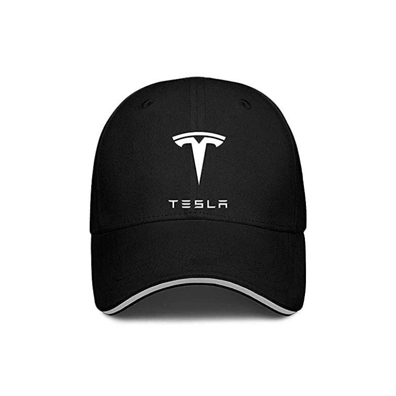 Tesla Logo Hat with White Emblem