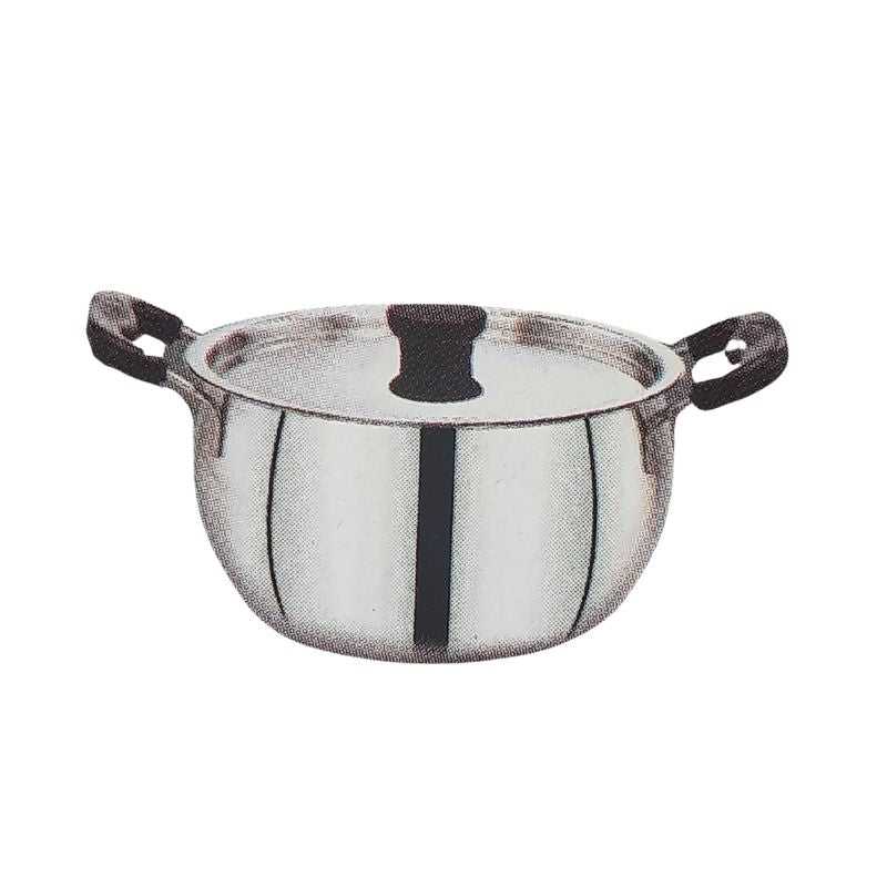 LEVEL 16 cm Stainless Steel Casserole with lid and ergonomic handles, ideal for small portions or sauces. Durable induction-compatible saucepan.