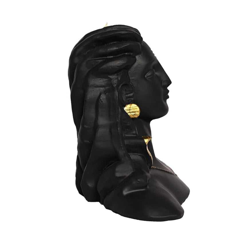 Side view of AdiYogi for Home & Car Dashboard | Adiyogi Shiva Statue showing detailed craftsmanship, perfect for car dashboard or pooja space.
