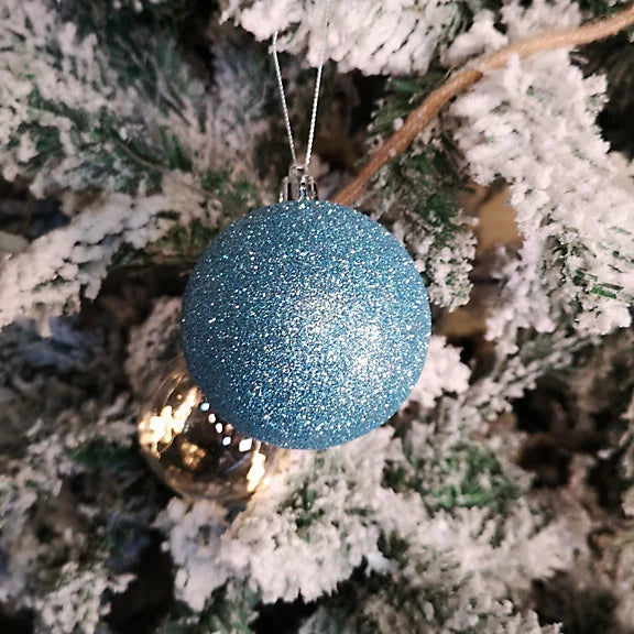 Blue White Tree Hanging Balls 16 PCS