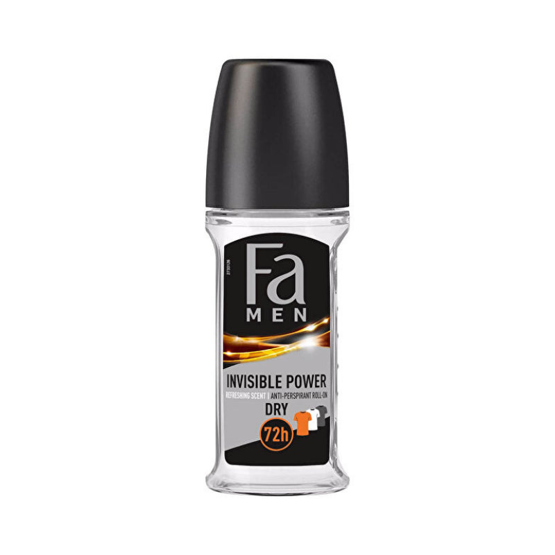 Fa Men Deo Invisible Power 50 ml anti-perspirant roll-on with 72h protection and no white marks, available at best price in Sri Lanka.