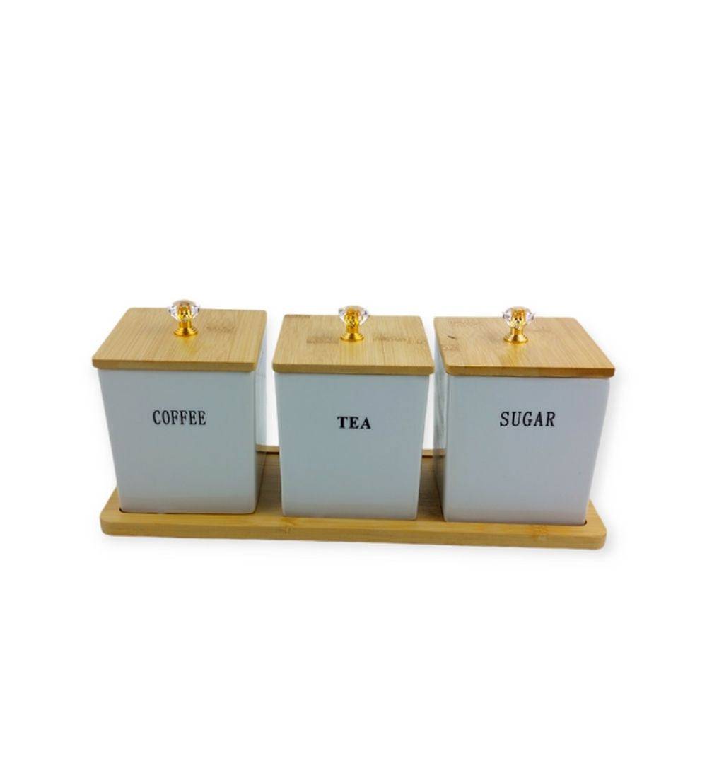 Coffee Tea Sugar Canisters 