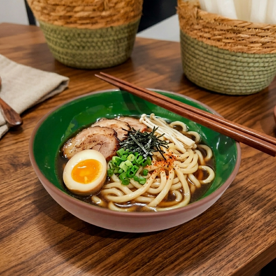 Japanese Style Ceramic Ramen & Noodle Bowl