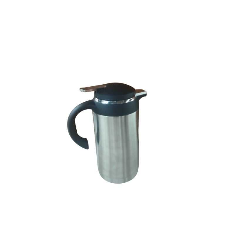 Coffee Flask Jug 1.6L for hot and cold drinks with insulated stainless steel body and black handle. Ideal for home, office, or travel use.