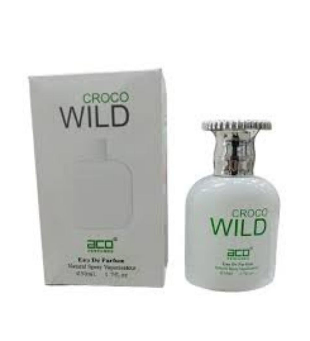 Croco Wild Aco Eau De Parfum 50ml with packaging box, premium men's fragrance to buy online in Sri Lanka under perfumes & cologne category.