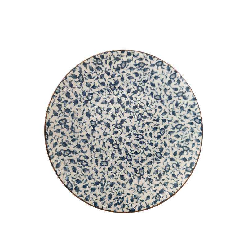 Floral Leaf Ceramic Plate
