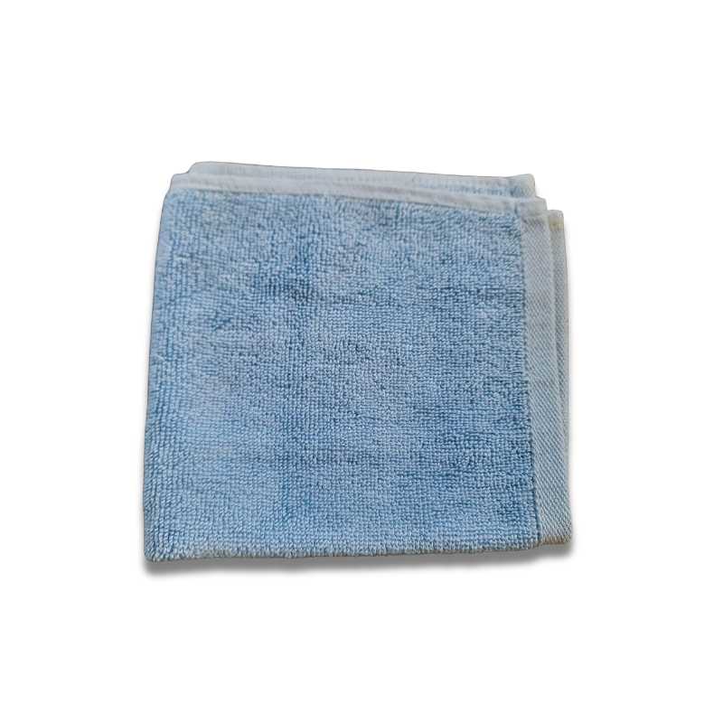 Light blue 13.5-inch cotton hand towel made with 300 GSM premium cotton. Soft, absorbent, and perfect for face and hand drying at home.