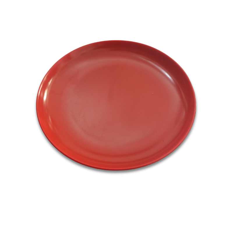 Melamine Plate Price Sri Lanka - Durable red 25 cm round melamine plate ideal for daily use in modern kitchens and dining setups.