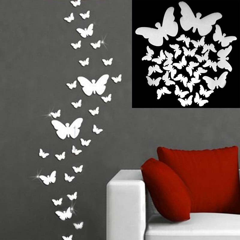 3D Mirrors Butterfly Wall Sticker