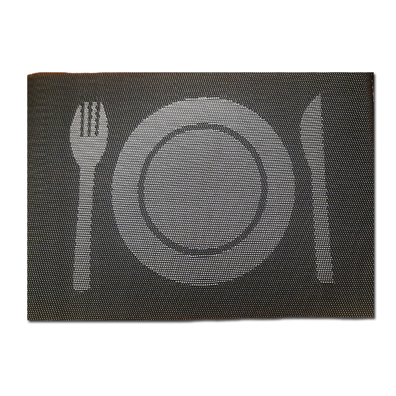 Grey Washable PVC Heat-Resistant Table Placemat 6PCS Set