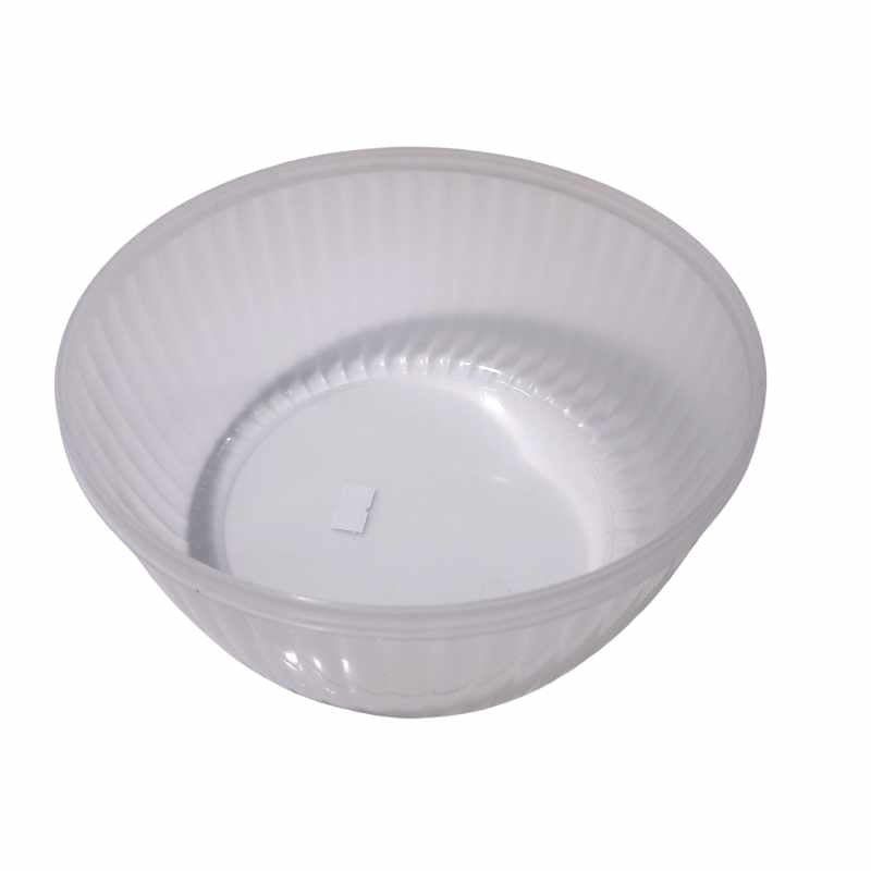 Transparent Plastic Food Storage Box Round 1.5 L without lid, perfect for organizing food in kitchen or office. BPA-free and easy to clean.