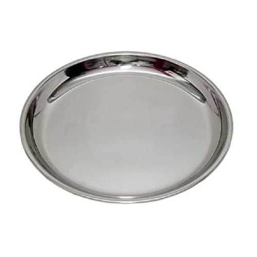 Stainless Steel Heavy Gauge Dinner Plate with polished finish, ideal for everyday dining. Durable and corrosion-resistant tableware in Sri Lanka.