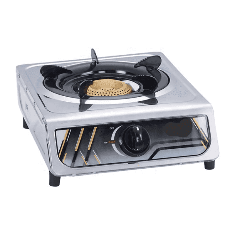 GALAXY Single Burner Gas Cooker with stainless steel body and control knob, ideal for compact kitchens and efficient cooking | Bamagate.com