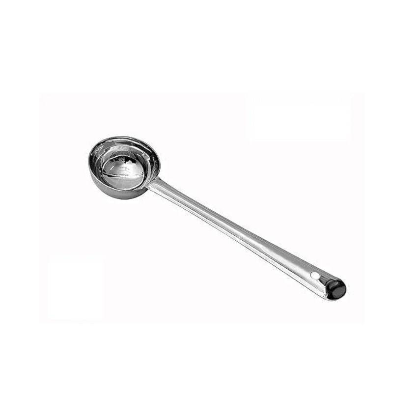 Stainless Steel Big Size Cooking Spoon with deep round bowl and long handle, ideal for stirring and serving in large cookware.