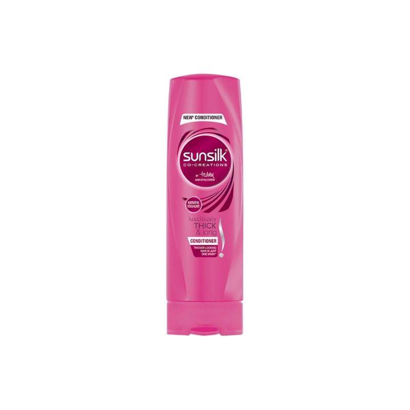 Sunsilk Hair Conditioner Pink 180ml bottle front view, ideal for thicker and longer hair in personal care and hair care routines.