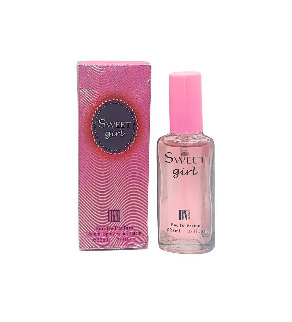 Sweet Girl Perfume 22ml for Women with pink packaging and clear glass bottle, ideal for gifting or daily use in the perfumes & colognes category.