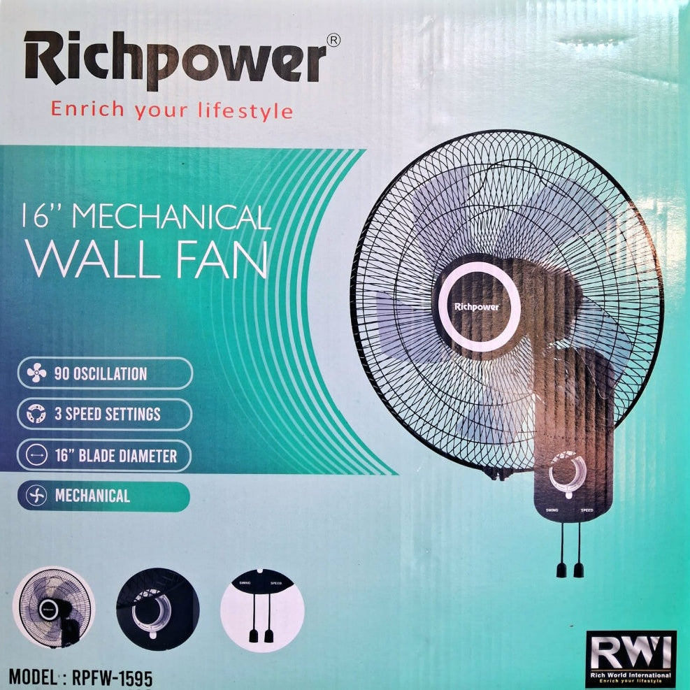 Richpower 16" Mechanical Wall Fan
