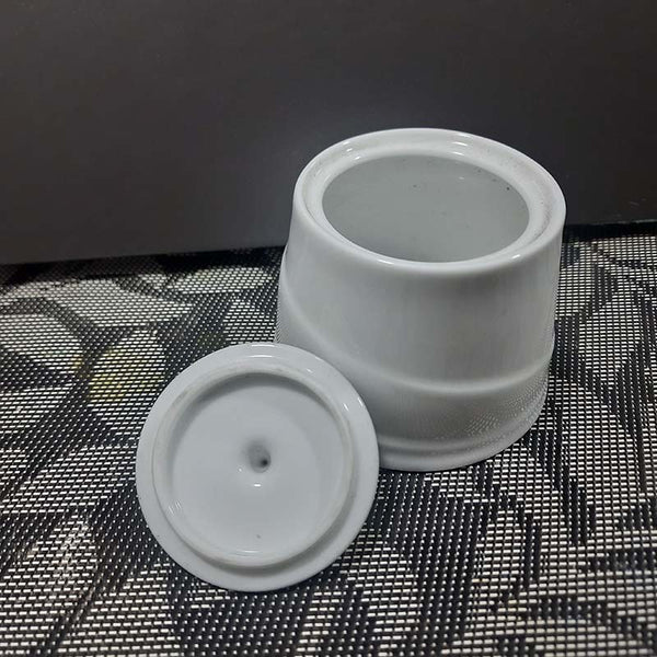 White Ceramic Sugar Bowl