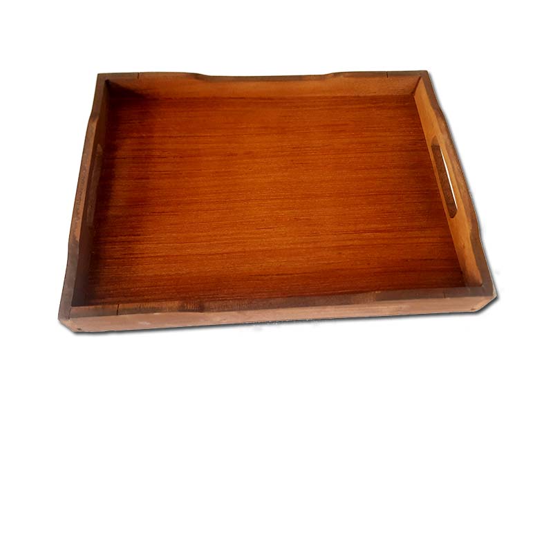 Wooden Serving Tray with Handle 15 x 12 inch