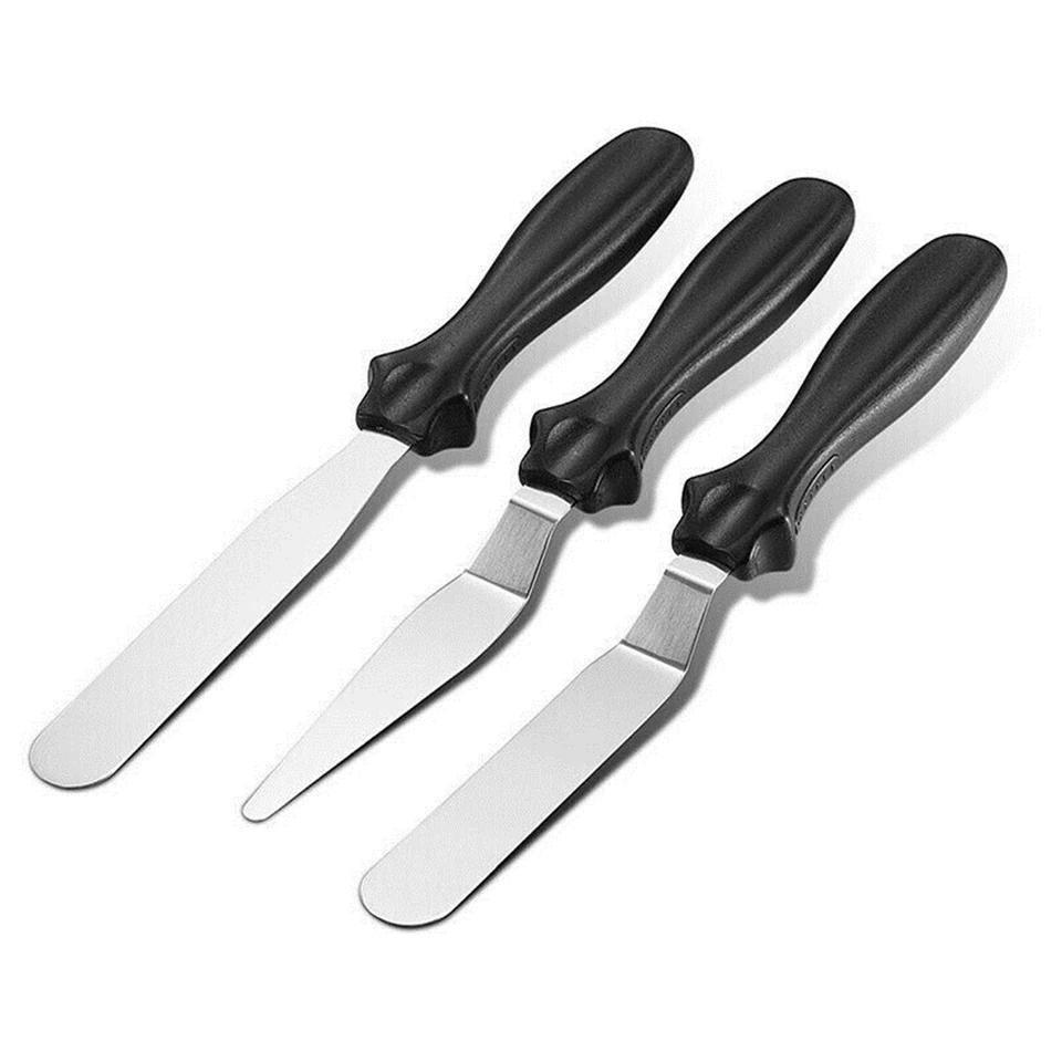 3 PCs Stainless Steel Spatula Icing Smoother Cake Decoration - Bamagate