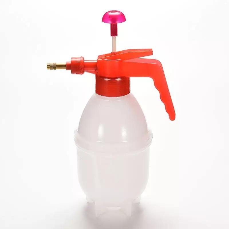 Portable Garden Sprayer 1 L with red handle and pressure nozzle, ideal for home gardening and plant care. Buy pressure bottle garden spray online in Sri Lanka.
