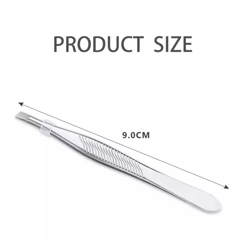 Classic Eyebrow Tweezer Stainless Steel Slant Tip