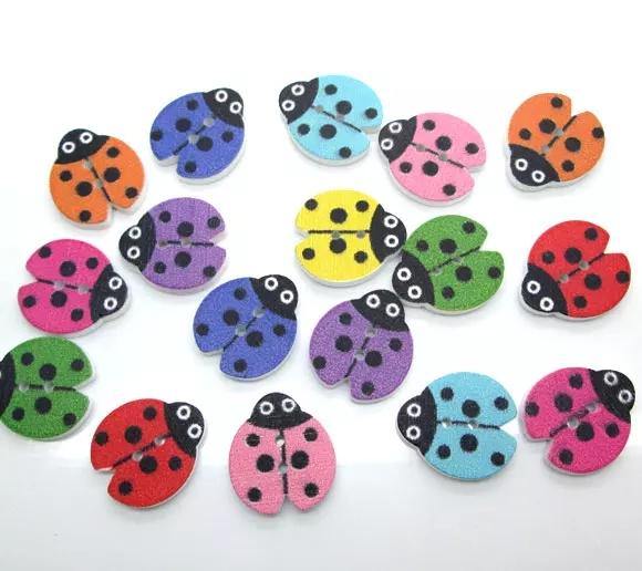 Ladybug Craft Button