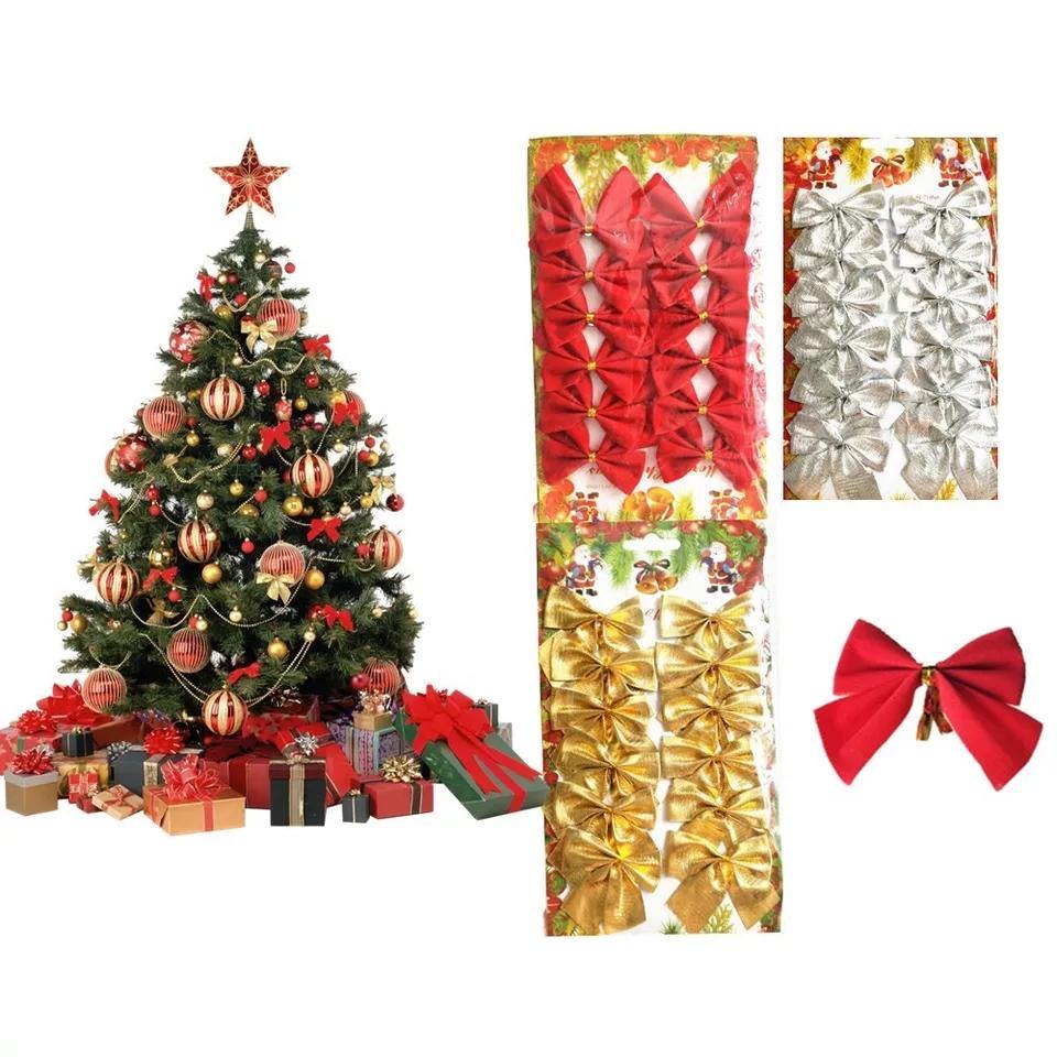 12 pcs/lot Pretty Bow Tie Christmas Tree Ornaments - Bamagate