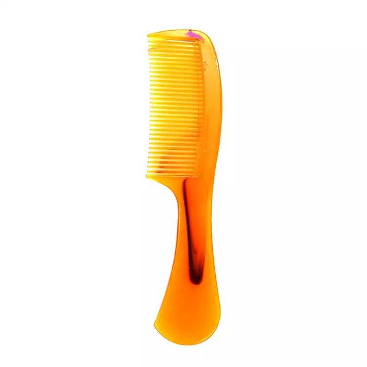 Single Hair Comb Long Handle for Relaxing Scalp Massage with Jasmine in amber color. Wide teeth design helps reduce hair breakage and promotes scalp comfort.