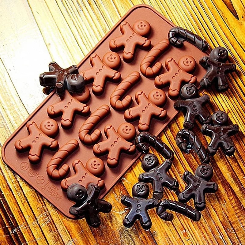 ginger breadman silicone chocolate mold