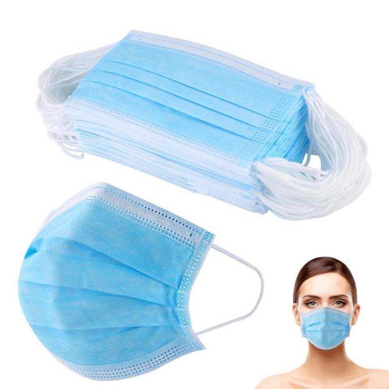 Disposable Face Mouth Masks 3 Layer Ply 10 Pcs Pack - Bamagate