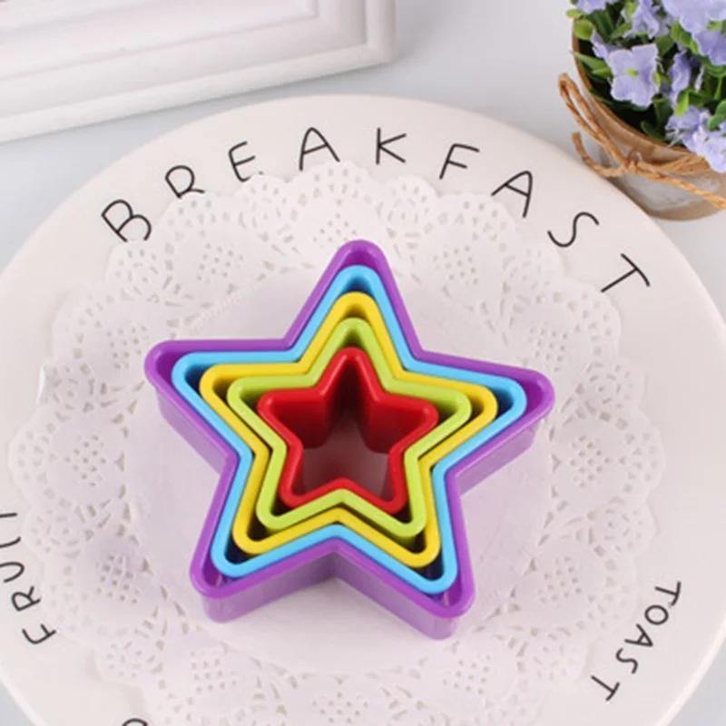 5 PCS Plastic Cookies Cutter Biscuit Mold Star - Bamagate