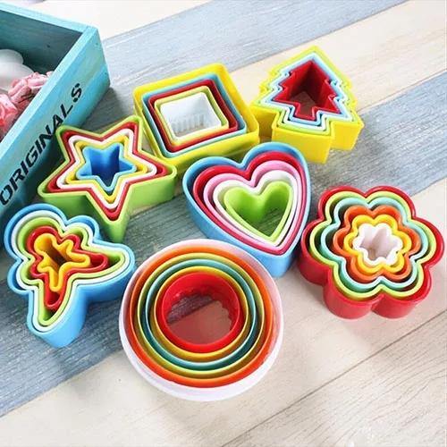 5 PCS Plastic Cookies Cutter Biscuit Mold Flower - Bamagate