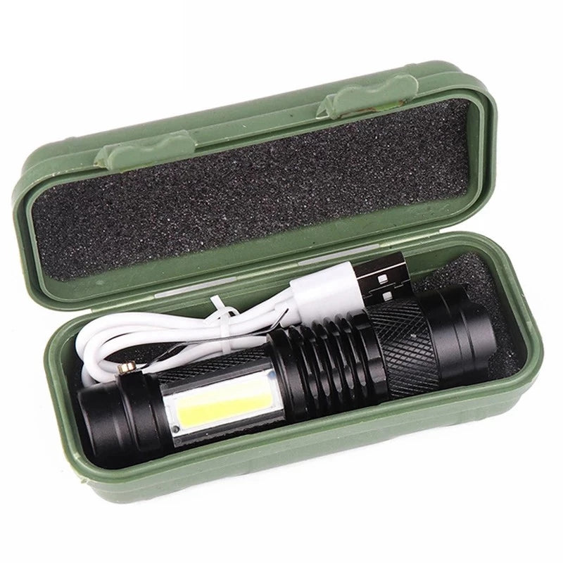 USB telescopic led penlight torch