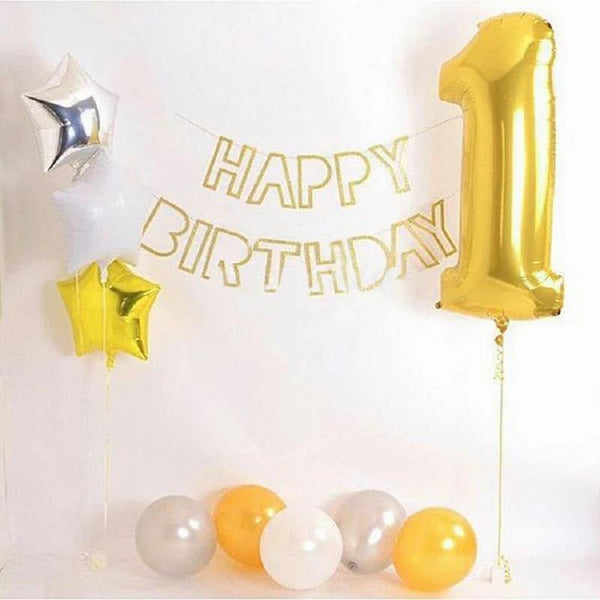 Number Aluminum Foil Balloons for Birthday Party Decorations - Bamagate