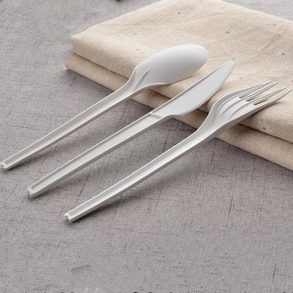 50 Pack White Disposable Plastic Fork for Parties, Lunch - Bamagate