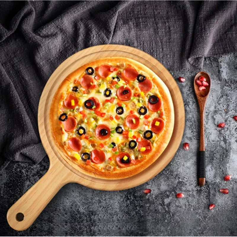 wooden pizza plate tray