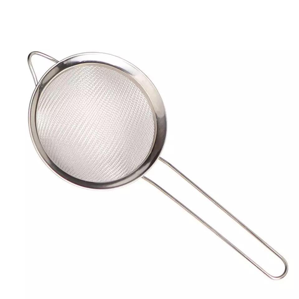 Large Stainless Steel Strainer Kitchen Handheld Screen Coconut Milk 18 cm - Bamagate