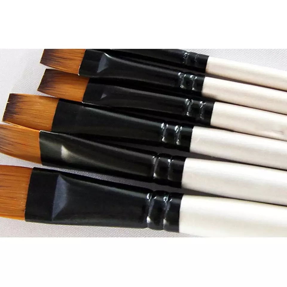 Artists Brush Double Colour Flat 6 PCS