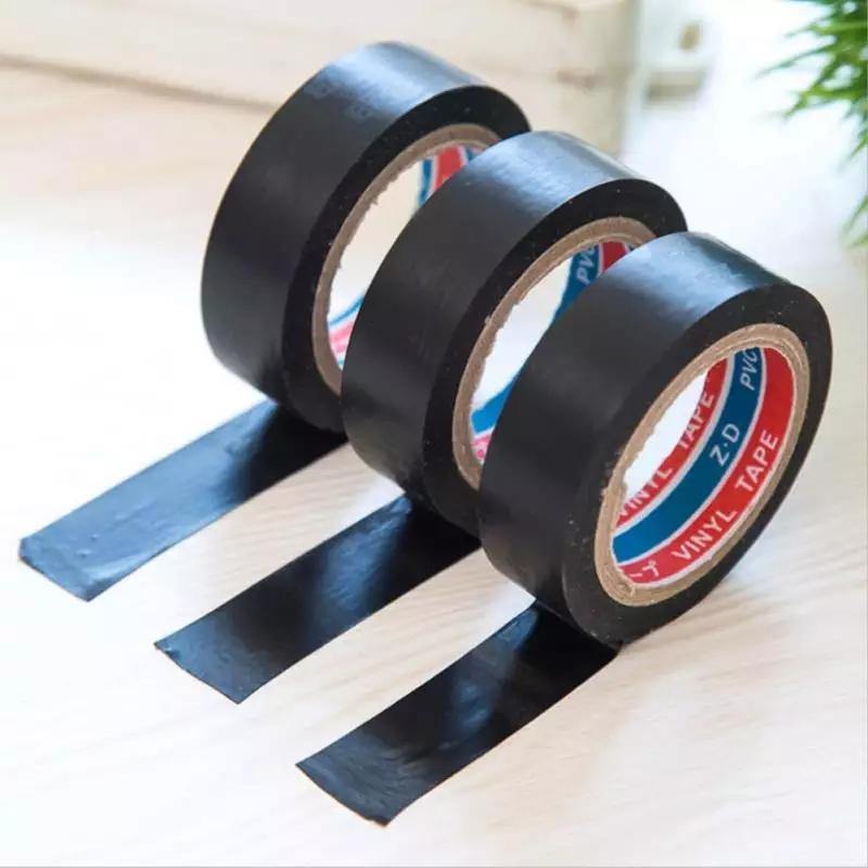 Three rolls of black electrical insulation tape partially unrolled, ideal for wiring repairs. Shop Electrical Insulation Tape at Bamagate.com in Sri Lanka.
